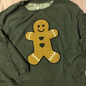 Gingerbread Man Sweatshirt, woman’s size large, Bethany Mota